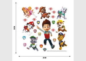 Dětská samolepka na zeď Tlapková Patrola Tým | 30 x 30 cm | DKS 3816 - Obrázek 3