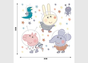Wall Stickers Peppa Pig in Space, 30 x 30 cm, DKS 3835 - Image 3