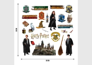 Dětská samolepka na zeď Harry Potter Hogwarts | 30 x 30 cm | DKS 3837 - Obrázek 4