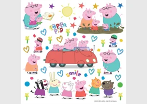 Wall Stickers Peppa Pig Car, 30 x 30 cm, DKS 3847