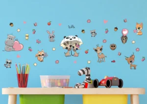 Dětská samolepka na zeď Zvířata | 30 x 30 cm | DKS 3915 - Obrázek 2