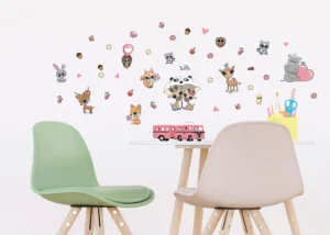 Dětská samolepka na zeď Zvířata | 30 x 30 cm | DKS 3915 - Obrázek 3