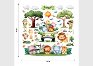 Wall Stickers Safari, 30 x 30 cm, DKS 3917 - Image 4