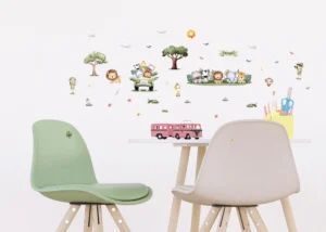 Dětská samolepka na zeď Safari | 30 x 30 cm | DKS 3917 - Obrázek 3