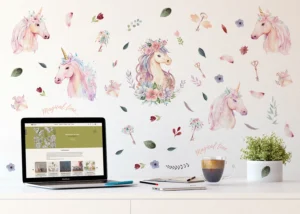 Wall Stickers Watercolor Unicorn | 30 x 30 cm | DKS 3935 - Image 2