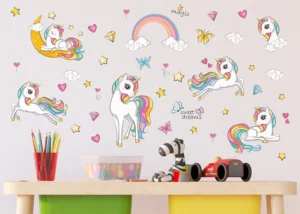 Dětská samolepka na zeď Magický jednorožec | 30 x 30 cm | DKS 3937 - Obrázek 2