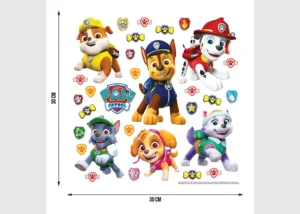 Wall Stickers Paw Patrol Happy Team | 30 x 30 cm | DKS 3945 - Obrázek 3