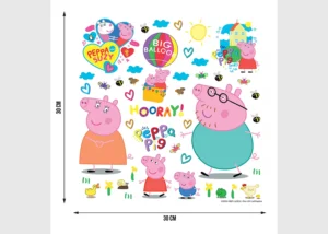 Dětská samolepka na zeď Prasátko Peppa Domov | 30 x 30 cm | DKS 3947 - Obrázek 4