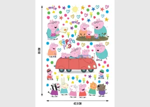 Wall Stickers Peppa Pig Family Ride | 42.5 x 65 cm | DK 1665 - Image 4