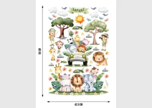 Wall Stickers Safari Animals | 42.5 x 65 cm | DKM 1667 - Image 4