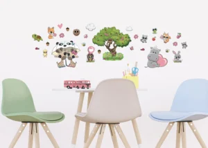 Dětská samolepka na zeď Roztomilá zvířátka | 42.5 x 65 cm | DKM 1669 - Obrázek 3
