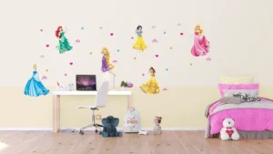 Dětská samolepka na zeď Disney Princezny Tančí | 65 x 85 cm | DK 1706 - Obrázek 2