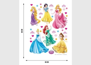 Dětská samolepka na zeď Disney Princezny Tančí | 65 x 85 cm | DK 1706 - Obrázek 3
