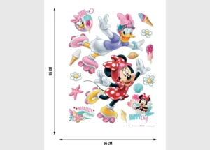 Wall Stickers Disney Minnie and Daisy Skating, 65 x 85 cm, DK 1724 - Image 3