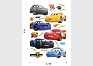 Dětská samolepka na zeď Disney Cars All Racers | 42.5 x 65 cm | DK 1728 - Obrázek 3
