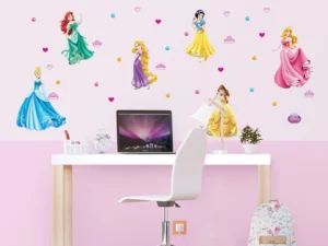 Dětská samolepka na zeď Disney Princezny Tanec | 42.5 x 65 cm | DK 1760 - Obrázek 2