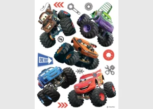 Wall Stickers Disney Big Wheels Cars, 65 x 85 cm, DK 1766