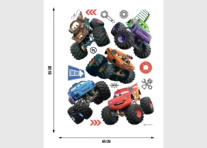 Wall Stickers Disney Big Wheels Cars, 65 x 85 cm, DK 1766 - Image 3