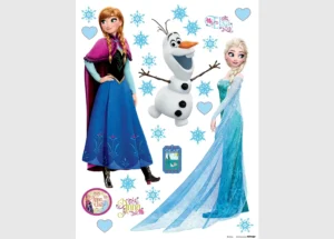 Dětská samolepka na zeď Disney Frozen – Elsa, Anna a Olaf | 65 x 85 cm | DK 1797