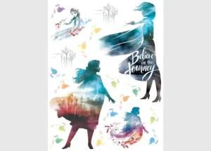 Dětská samolepka na zeď Disney Frozen – siluety | 65 x 85 cm | DK 2319
