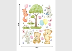 Wall Stickers Cute Bears, 65 x 85 cm, DK 2333 - Obrázek 4