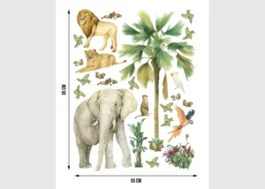 Dětská samolepka na zeď Jungle | 65 x 85 cm | DK 2337 - Obrázek 4