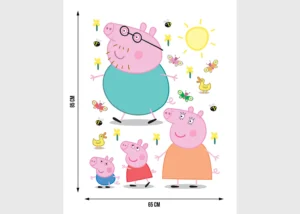 Dětská samolepka na zeď Prasátko Peppa | 65 x 85 cm | DK 2341 - Obrázek 4