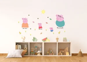 Dětská samolepka na zeď Prasátko Peppa | 65 x 85 cm | DK 2341 - Obrázek 2