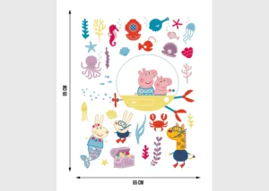 Wall Stickers Peppa Pig Sea, 65 x 85 cm, DK 2343 - Image 4