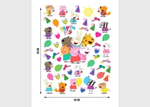Wall Stickers Peppa Pig All Friends | 65 x 85 cm | DK 2357 - Obrázek 4