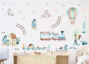 Wall Stickers Watercolor Train | 65 x 85 cm | DK 2373 - Image 2