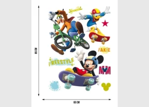 Dětská samolepka na zeď Disney Myšák Mickey na Skateboardu | 65 x 85 cm | DK 855 - Obrázek 3