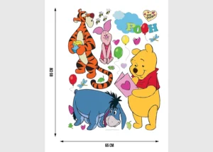 Dětská samolepka na zeď Disney Medvídek Pú – Všichni Přátelé | 65 x 85 cm | DK 861 - Obrázek 3