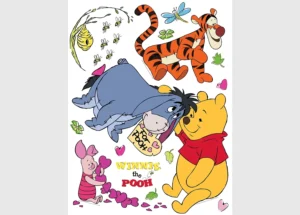 Dětská samolepka na zeď Disney Medvídek Pú – Nejlepší Přátelé | 65 x 85 cm | DK 862