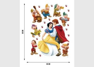 Dětská samolepka na zeď Disney Sněhurka a Princ | 65 x 85 cm | DK 880 - Obrázek 3