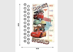 Dětská samolepka na zeď Disney Auta – Růstová Tabulka | 65 x 85 cm | DK 894 - Obrázek 3