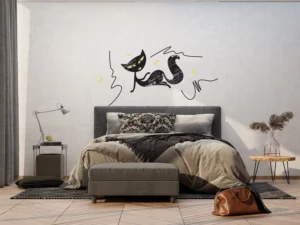 Samolepka na zeď Okouzlující Kočka s Popisy | 65 x 85 cm | E 0422 - Obrázek 2