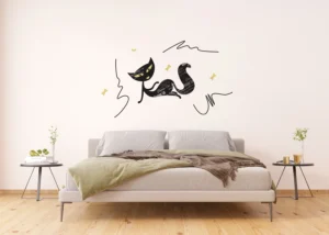 Wall Stickers GlaMour Cat Girl, 65 x 85 cm, E 0422 - Image 3