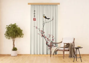 Curtain Watercolor Branch, 140 x 245 cm, FCSL 7595 - Image 3