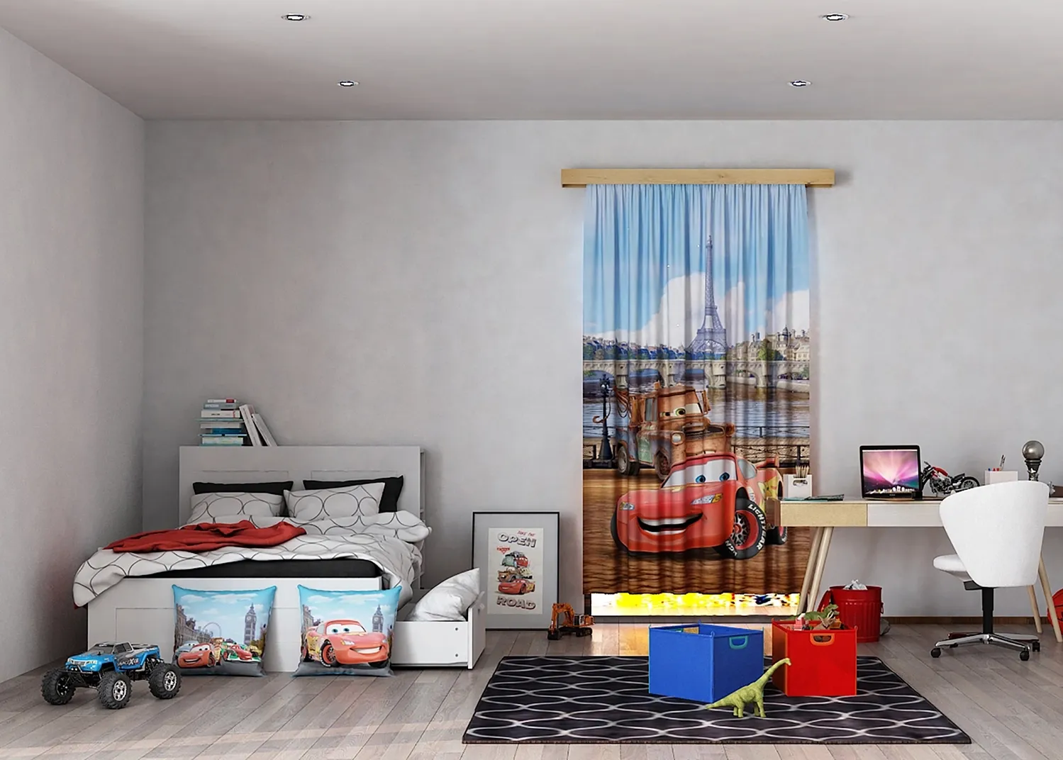 FCS_L_7101_NEW_INTERIOR-1.webp Závěs Disney Auta v Paříži | 140 x 245 cm | FCPL 6101 - Obrázek 1