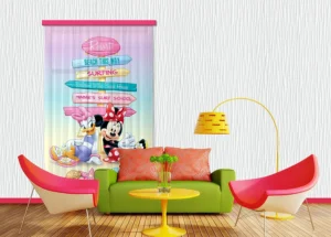 Curtain Mickey&ponnie, 140 x 245 cm, FCSL 7107