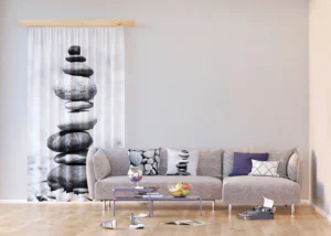 Dekorativní závěs Stone Pyramid | 140 x 245 cm | FCSL 7504