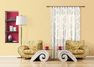 Curtain Beige Ornament, 140 x 245 cm, FCSL 7532 - Obrázek 3