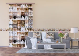 Dekorativní závěs Kočky | 140 x 245 cm | FCSL 7567 - Obrázek 3