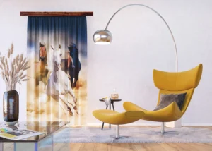 Dekorativní závěs Koně Různých Plemen | 140 x 245 cm | FCSL 7576 - Obrázek 3