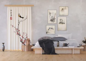 Curtain Watercolor Branch, 140 x 245 cm, FCSL 7595 - Image 2