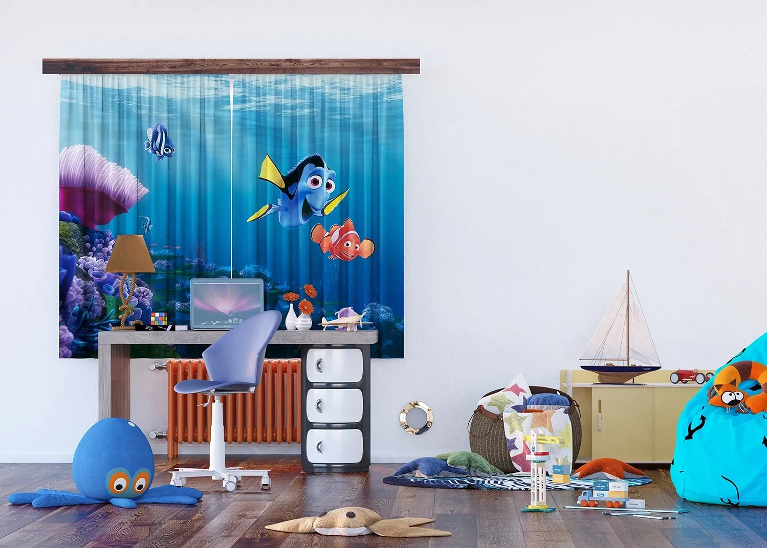 FCS_XL_4323_INTERIOR-1.webp Závěs Disney Nemo | 180 x 160 cm | FCSXL 4323 - Obrázek 1