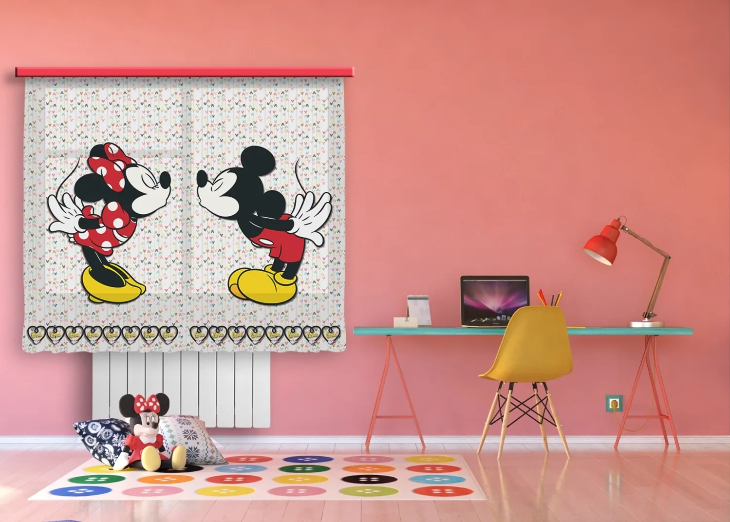 FCS_XL_4371_INTERIOR Curtain Mickey Mouse, 180 x 160 cm, FCSXL 4371 - Image 1