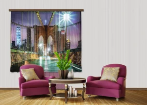 Dekorativní závěs Brooklynský most | 180 x 160 cm | FCSXL 4817 - Obrázek 2