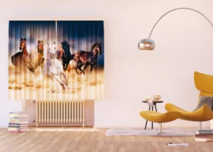 Dekorativní závěs Energicky Běžící Koně | 180 x 160 cm | FCSXL 4824